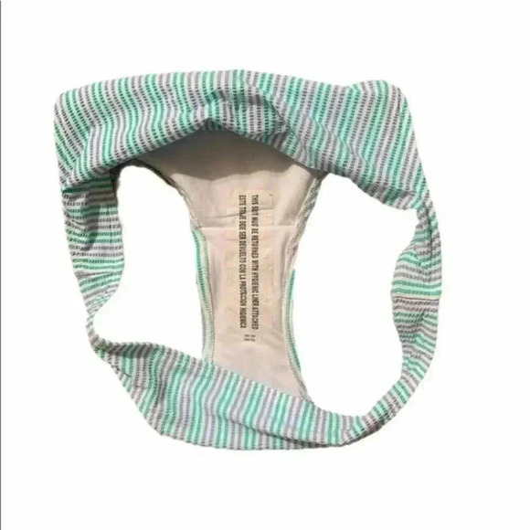 Xhilaration Blue and Green Striped Swim Bottoms - Picture 3 of 5